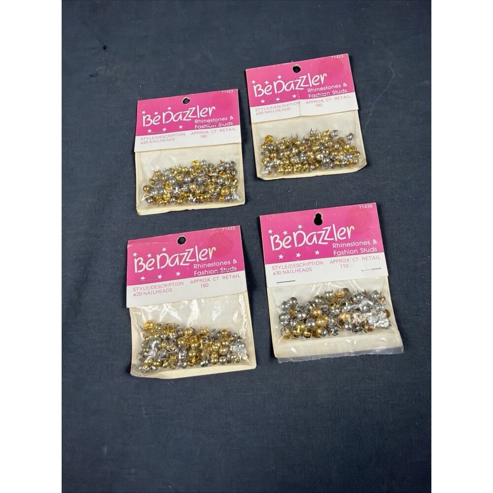 Bedazzler Refill Gold & Silver Studs 3 Packs #20x180 1 Pack #30x110